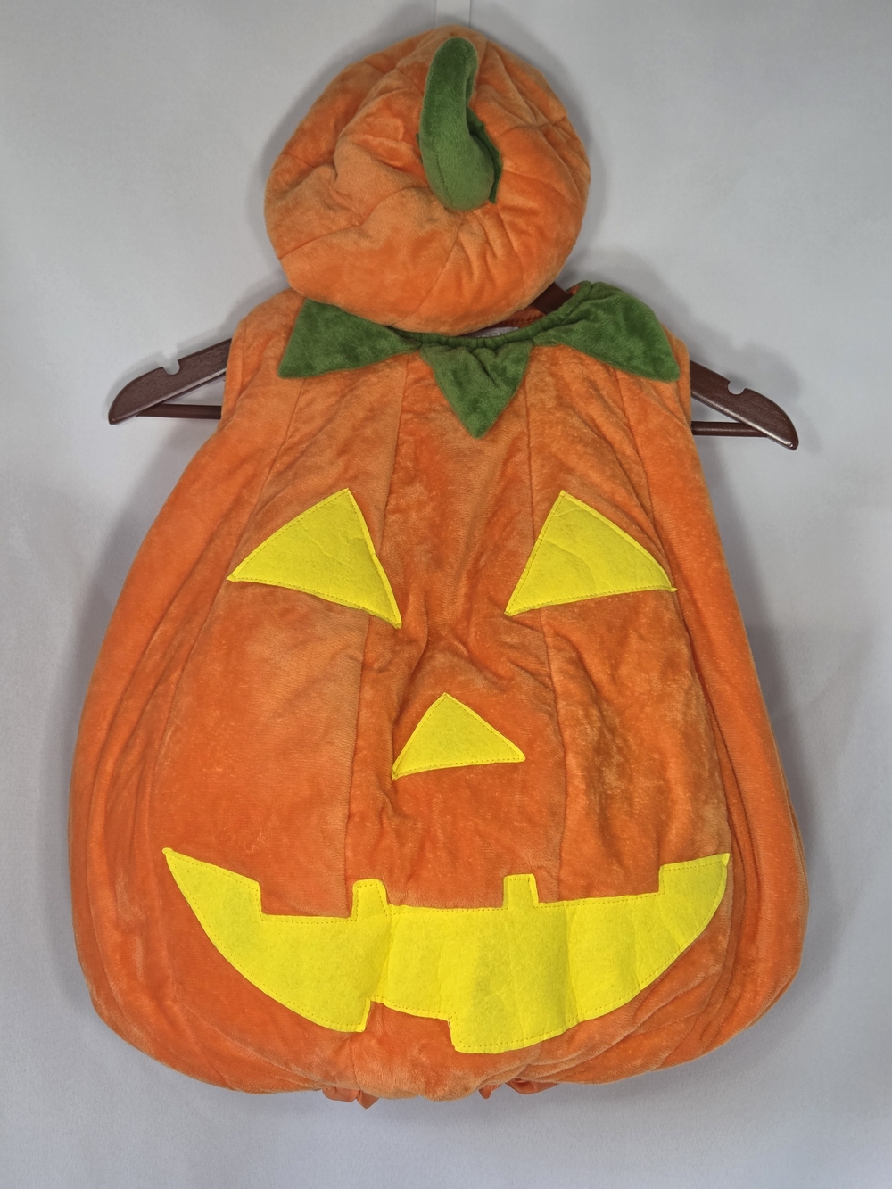 Pottery Barn Kids Glow in the Dark Pumpkin Halloween Costume Plush Tunic Hat 4-6